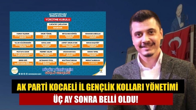 AK Parti Kocaeli İl Gençlik Kolları yönetimi üç ay sonra belli oldu!