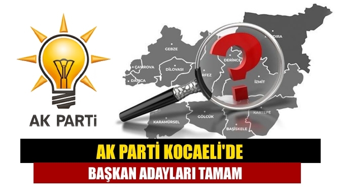 Ak Parti Kocaeli'de başkan adayları tamam