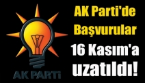 AK Parti'de başvurular 16 Kasım'a uzatıldı!