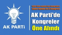 AK Parti'de kongreler öne alındı