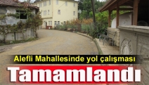 Alefli Mahallesinde yol çalışması tamamlandı