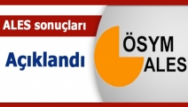 ALES sonuçları açıklandı