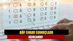 AÖF sınav sonuçları açıklandı!