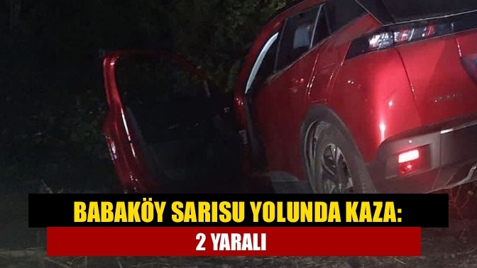Babaköy Sarısu yolunda kaza! 2 yaralı