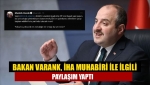 Bakan Varank, İHA muhabiri ile ilgili paylaşım yaptı