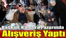 Başkan Karaosmanoğlu, Kandıra Pazarında alışveriş yaptı