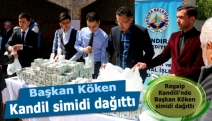 Başkan Köken kandil simidi dağıttı