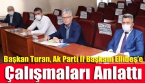 Başkan Turan, Ak Parti İl Başkanı Ellibeş’e Çalışmaları Anlattı