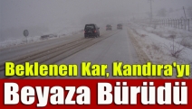 Beklenen kar, Kandıra'yı beyaza bürüdü