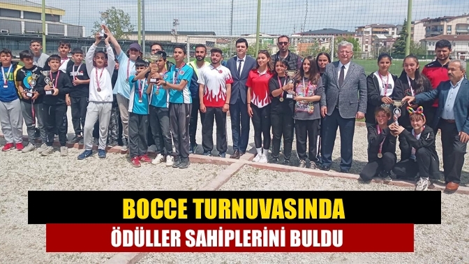 Bocce turnuvasında ödüller sahiplerini buldu