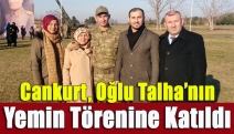 Cankurt, oğlunun yemin törenine katıldı