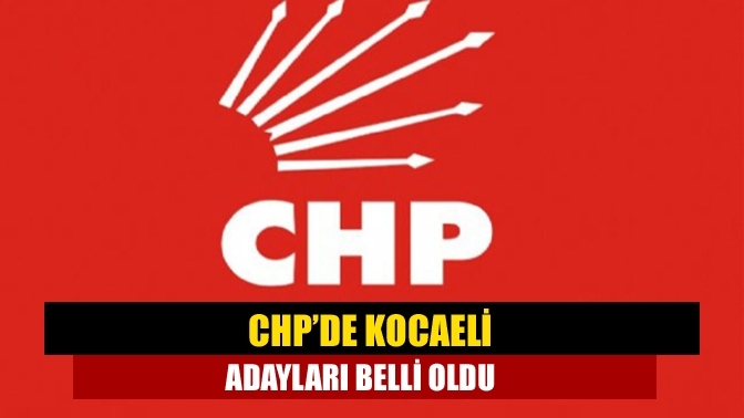 CHP’de Kocaeli adayları belli oldu