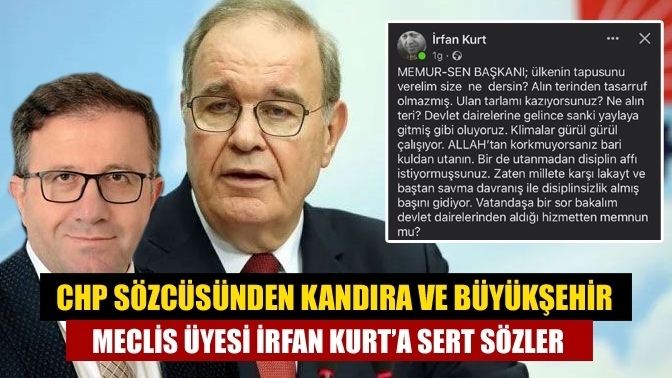 CHP Sözcüsünden Kandıra Ve Büyükşehir Meclis üyesi İrfan Kurt’a sert sözler