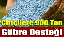 Çiftçilere 900 ton gübre desteği