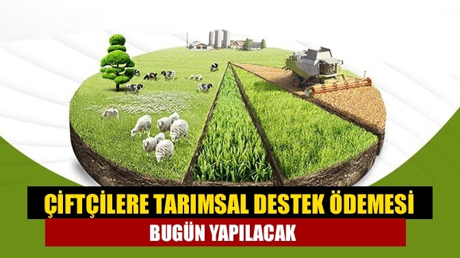 Çiftçilere tarımsal destek ödemesi bugün yapılacak