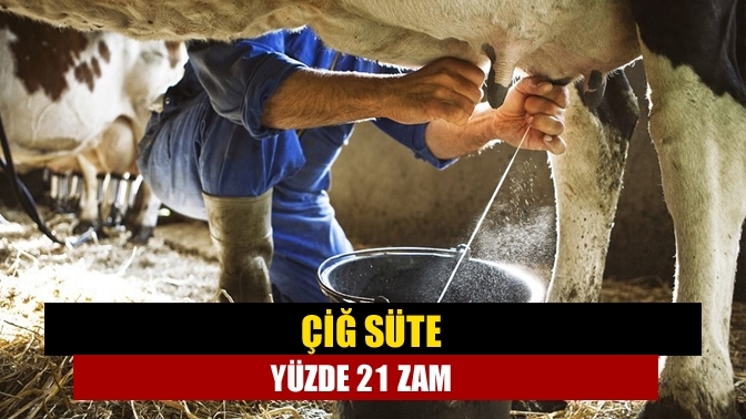 Çiğ süte yüzde 21 zam