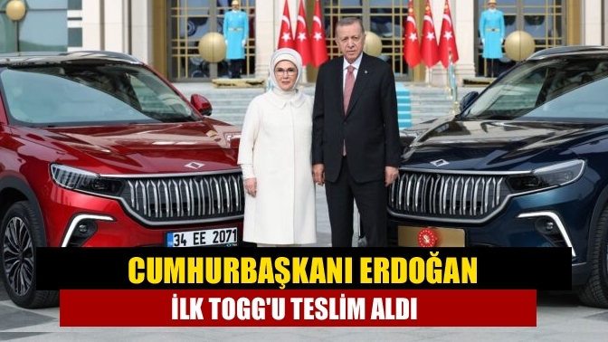 Cumhurbaşkanı Erdoğan ilk Togg'u teslim aldı