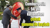 Cumhuriyet’in 94. yılı kutlamaları çelenk sunumu ile başladı