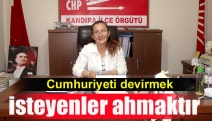 Cumhuriyeti devirmek isteyenler ahmaktır