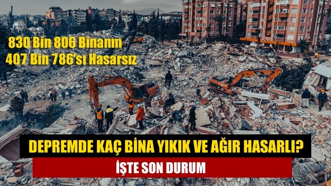 Depremde kaç bina yıkık ve ağır hasarlı? İşte son durum