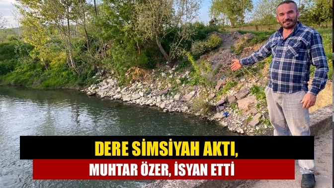 Dere simsiyah aktı, muhtar Özer, isyan etti
