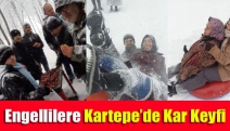 Engellilere Kartepe’de kar keyfi