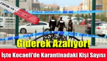 Giderek azalıyor! İşte Kocaeli'de karantinadaki kişi sayısı