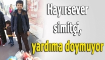 Hayırsever simitçi, yardıma doymuyor