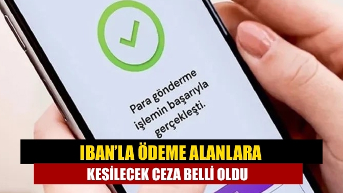 IBAN’la ödeme alanlara kesilecek ceza belli oldu