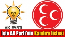 İşte AK Parti’nin Kandıra listesi