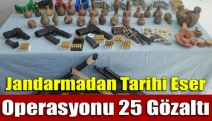 Jandarmadan Tarihi Eser Operasyonu 25 Gözaltı