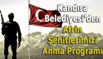 Kandıra Belediyesi’den Afrin Şehitlerimizi Anma Programı