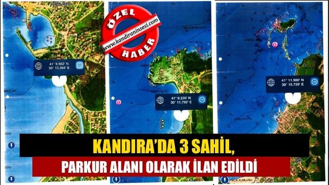 Kandıra’da 3 sahil, parkur alanı olarak ilan edildi