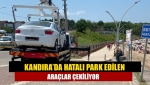 Kandıra’da hatalı park edilen araçlar çekiliyor