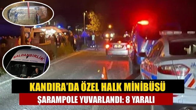 Kandıra’da özel halk minibüsü Şarampole Yuvarlandı: 8 Yaralı