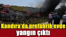 Kandıra’da prefabrik evde yangın çıktı