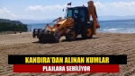 Kandıra’dan alınan kumlar plajlara seriliyor