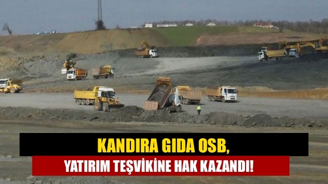 Kandıra Gıda OSB, yatırım teşvikine hak kazandı!