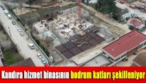 Kandıra hizmet binasının bodrum katları şekilleniyor