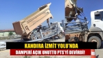 Kandıra İzmit Yolu’nda Damperi açık unuttu PTS’yi devirdi!