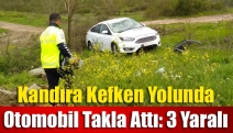 Kandıra Kefken yolunda otomobil takla attı: 3 yaralı