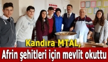 Kandıra MTAL, Afrin şehitleri için mevlit okuttu