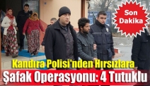 Kandıra Polisi'nden Hırsızlara Şafak Operasyonu: 4 Tutuklu