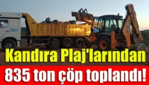 Kandıra sahillerinden 835 ton çöp toplandı