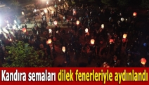 Kandıra semaları dilek fenerleriyle aydınlandı