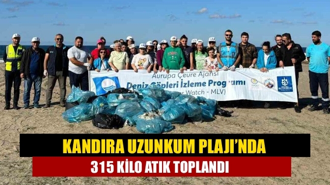 Kandıra Uzunkum Plajı’nda 315 kilo atık toplandı