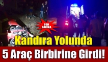 Kandıra yolunda 5 araç birbirine girdi!