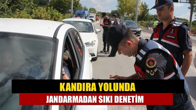 Kandıra yolunda jandarmadan sıkı denetim