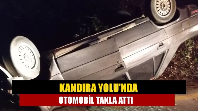 Kandıra Yolu'nda otomobil takla attı