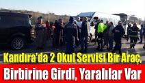 Kandıra'da 2 Okul servisi bir araç, birbirine girdi, yaralılar var